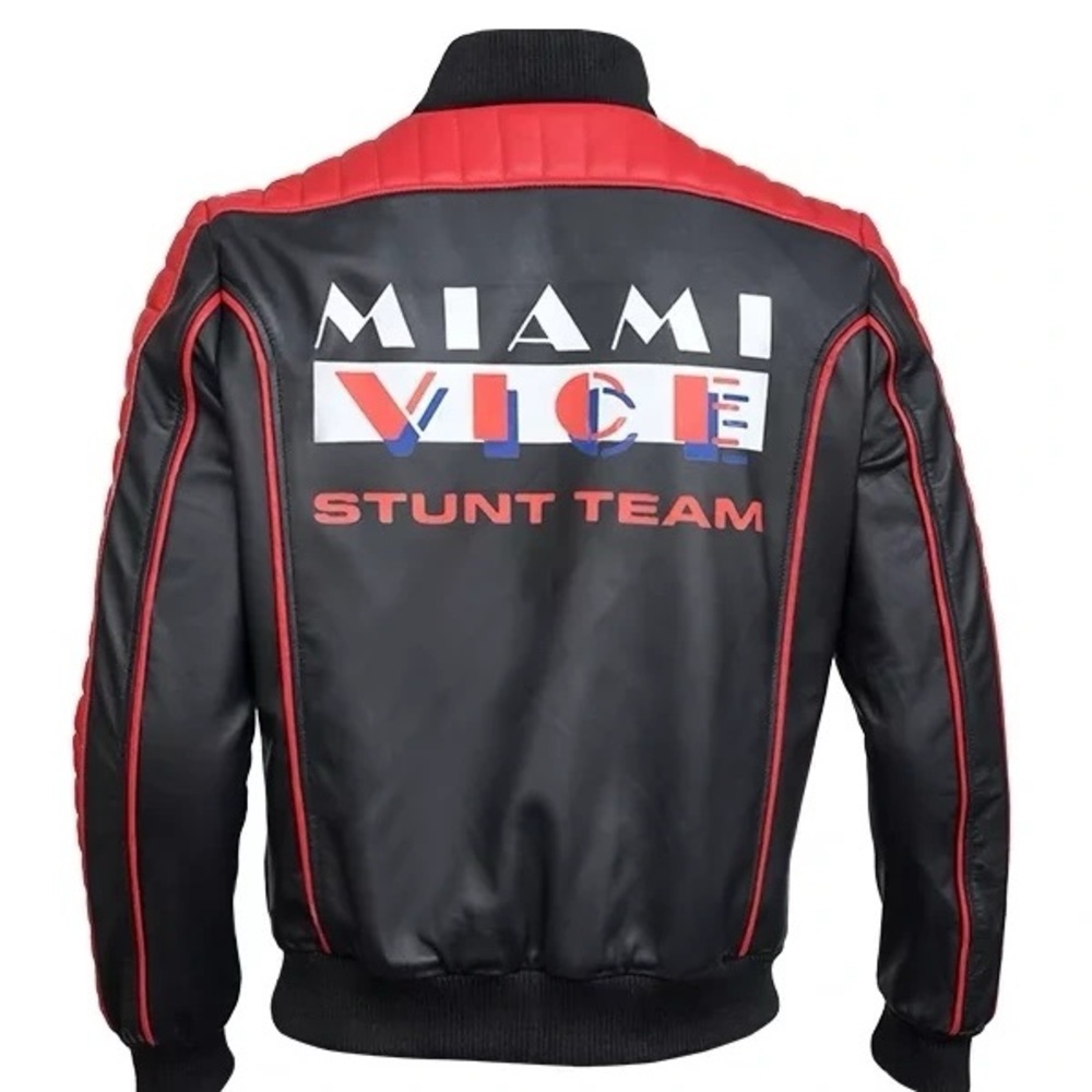Ryan gosling Fall guy real leather jacket Miami vice stunt team